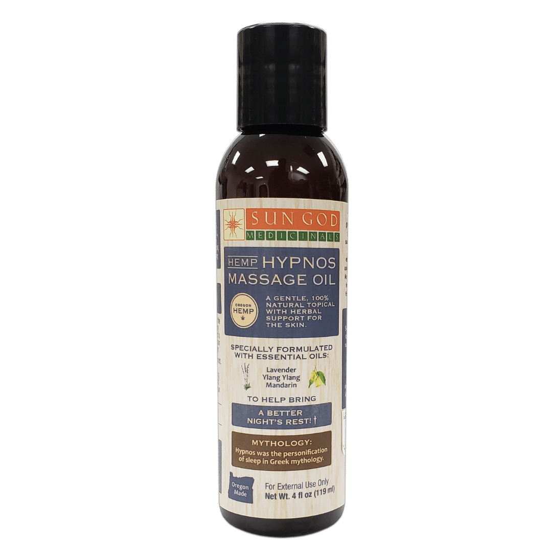 Hypnos Hemp Massage Oil - 4 oz. - Sun God Medicinals