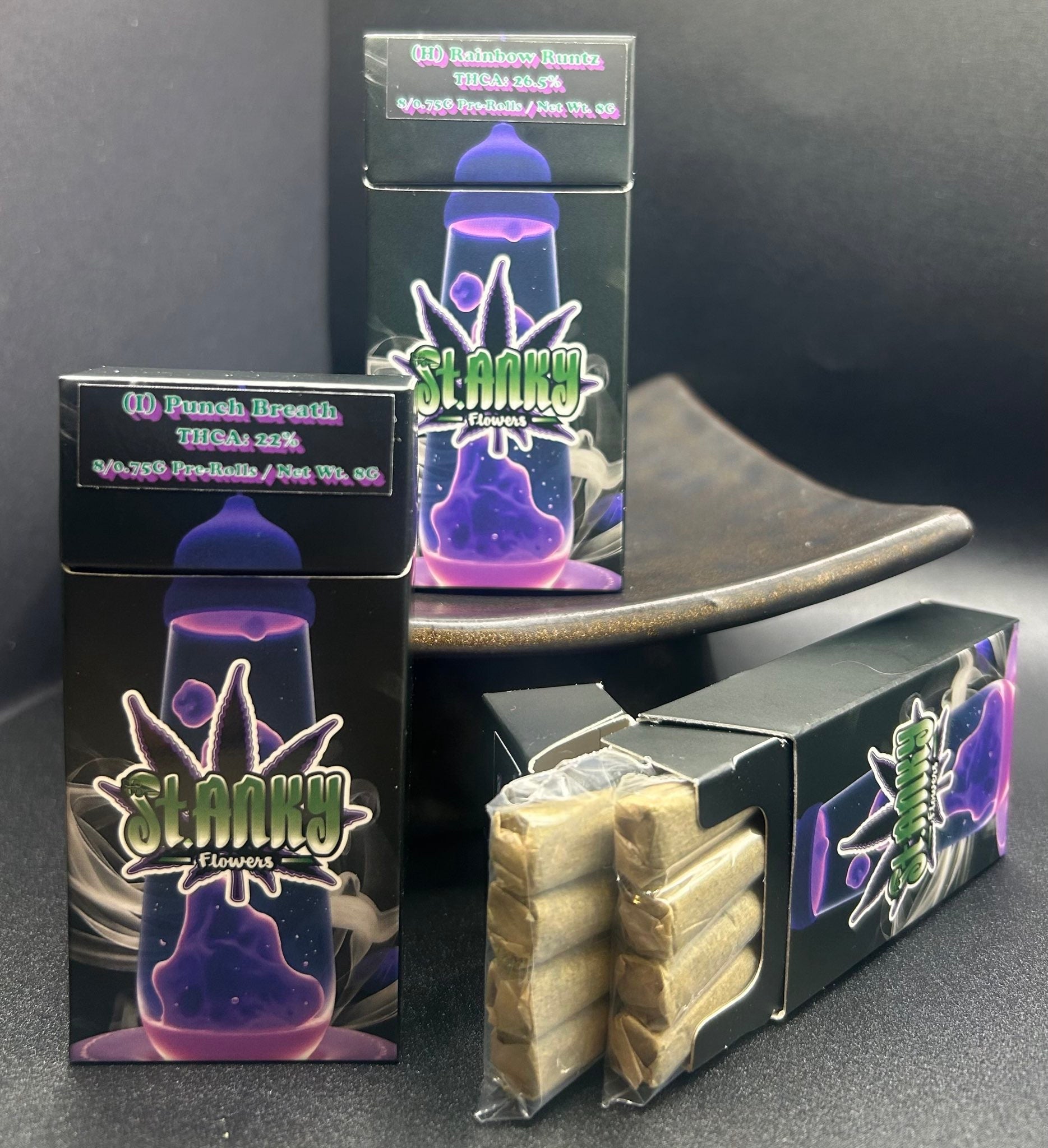 St. Anky Flowers Pre-Roll Pack - Punch Breath - THCA: 22.10% - Sativa - Exotic Hemp Flower